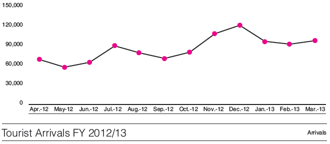 Tourist Arrivals FY 2012/13